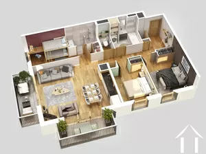 Bel appartement t3+cabine au dernier etage d'une residence neuve chamonix-mont-blanc Ref # C4915 - B403 
